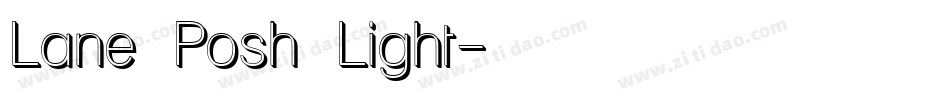 Lane Posh Light字体转换